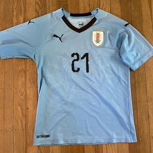 E. Cavani Uraguay World Cup 2018 Home Jersey - UK Small, US/CANADA S/P